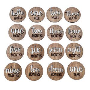 Baby Monthly Milestone Marker/Photo Growth Round Discs/Baby Shower Gift
